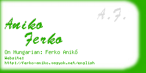 aniko ferko business card